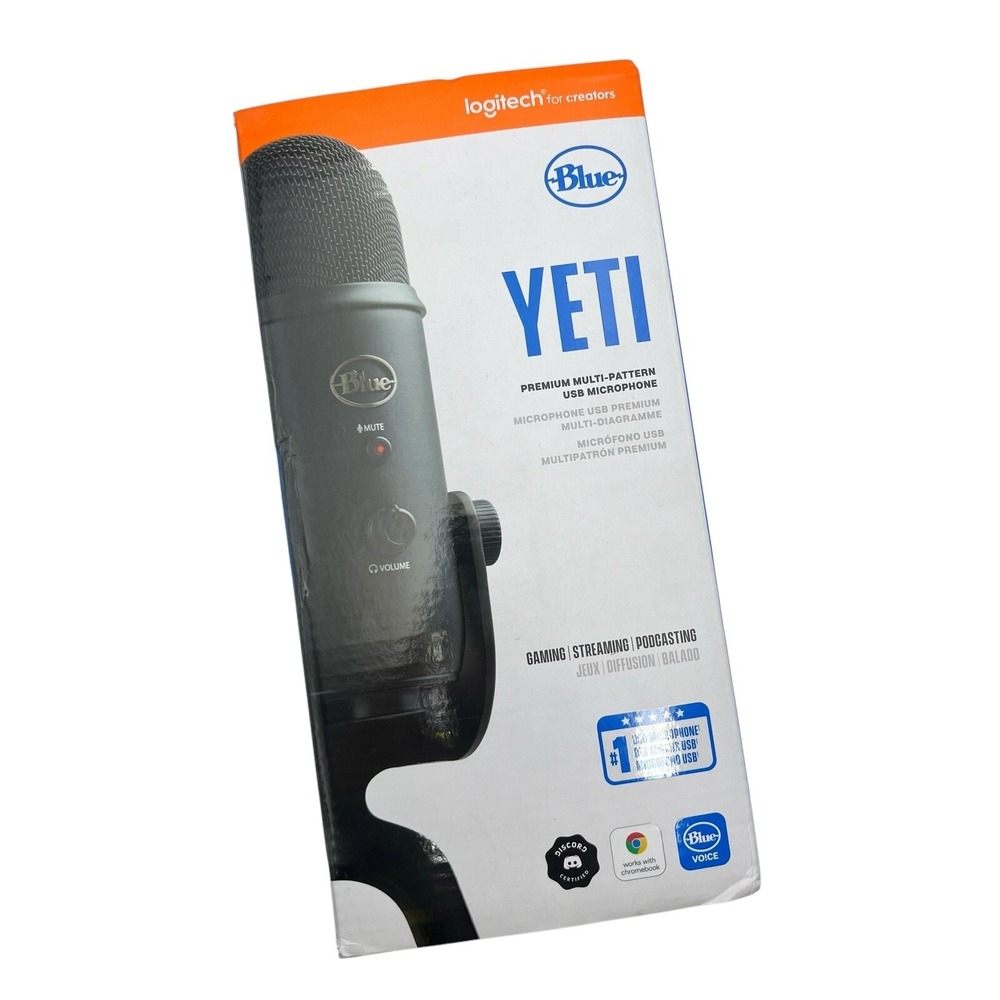 Blue Yeti USB Microphone Logitech for Creators for Gaming, Streaming, Podcasting